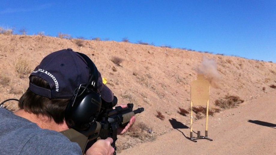 Shooting a 3-gun rifle stage